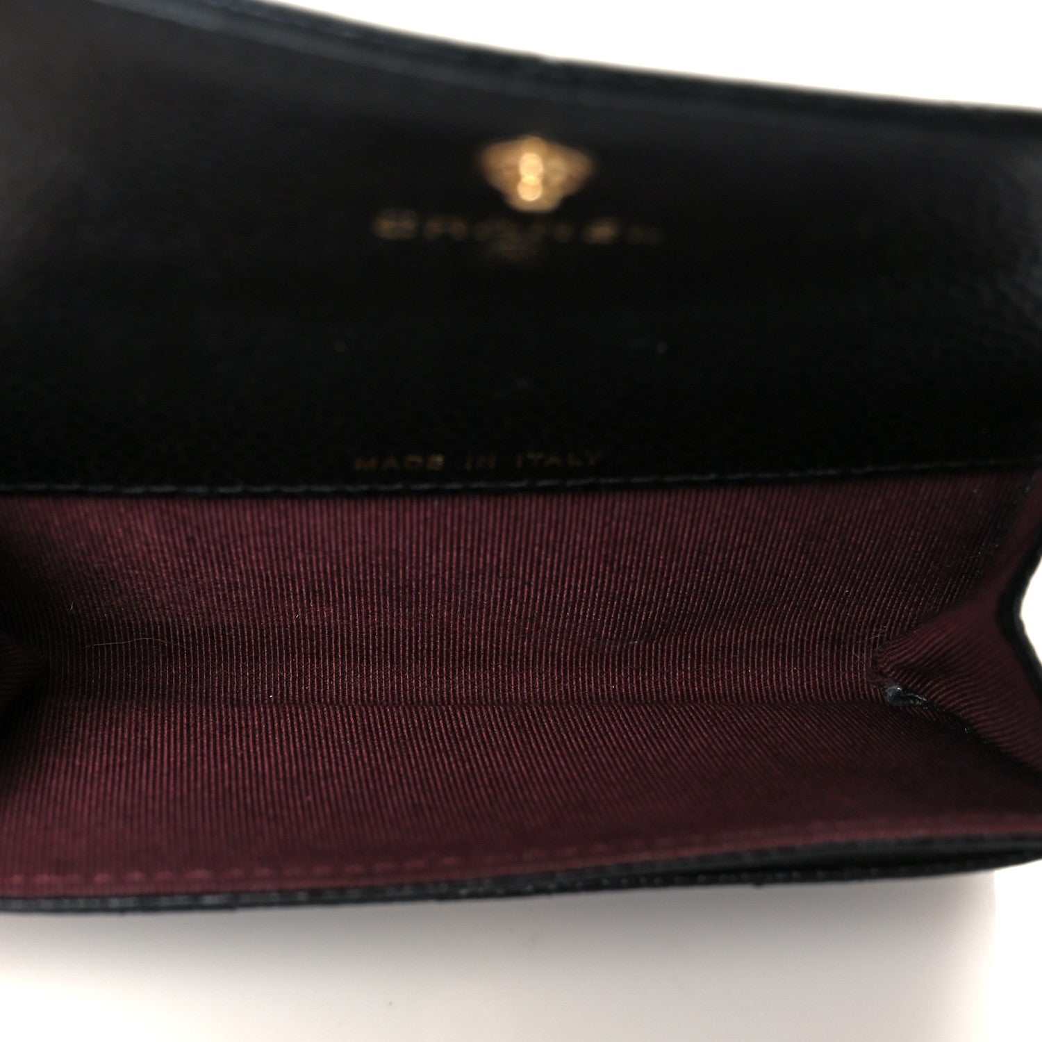 Caviar Quilted Flap Card Holder Wallet Black
