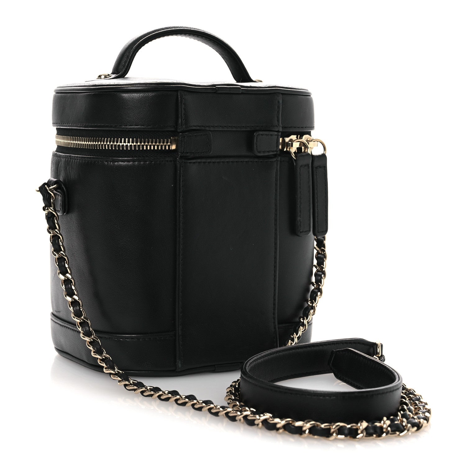 Chanel Lambskin Timeless Vanity Cosmetic Case Black