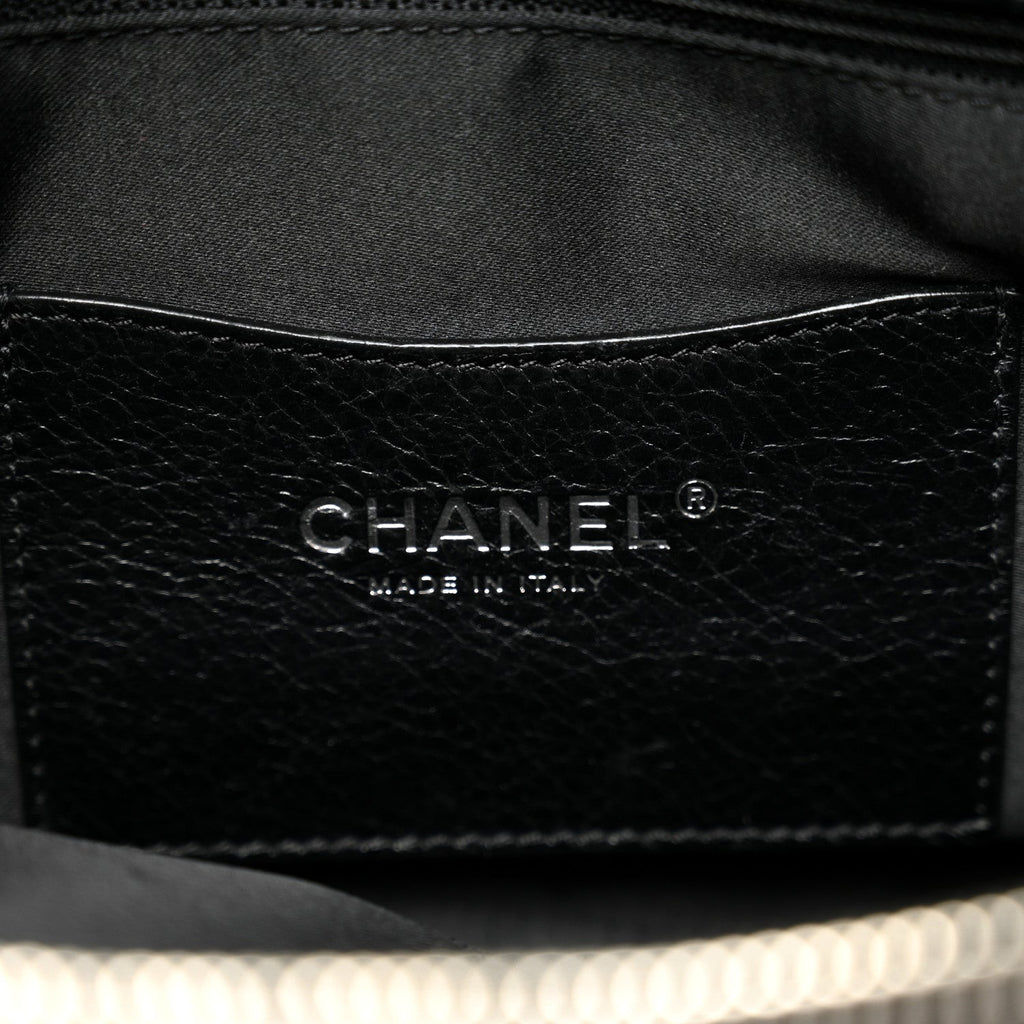 Chanel Glazed Calfskin On the Road Zip Tote Black