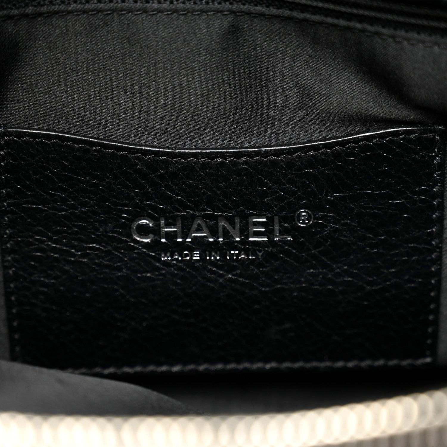 Chanel Glazed Calfskin On the Road Zip Tote Black