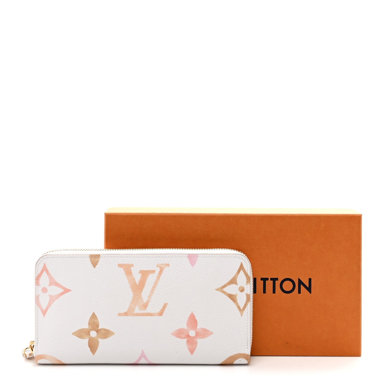 Louis Vuitton Monogram Giant By The Pool Zippy Wallet Resort Beige