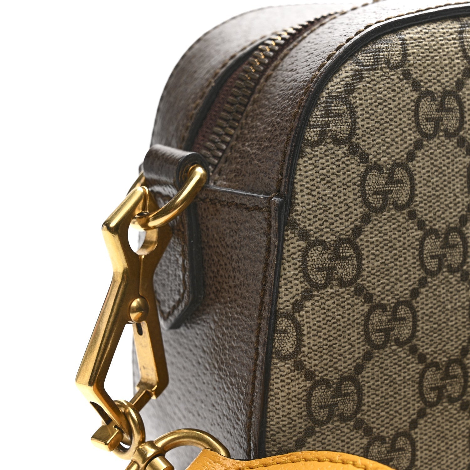 Gucci GG Supreme Monogram Web Neo Vintage Shoulder Bag Beige New Acero Crop