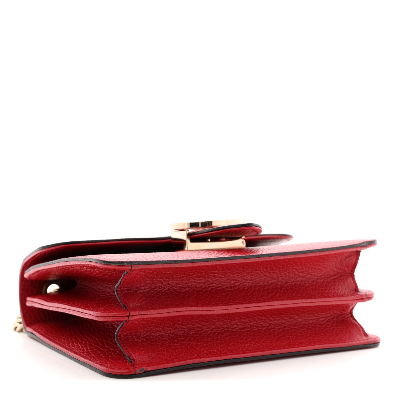 Gucci Dollar Calfskin Small Interlocking G Shoulder Bag Red