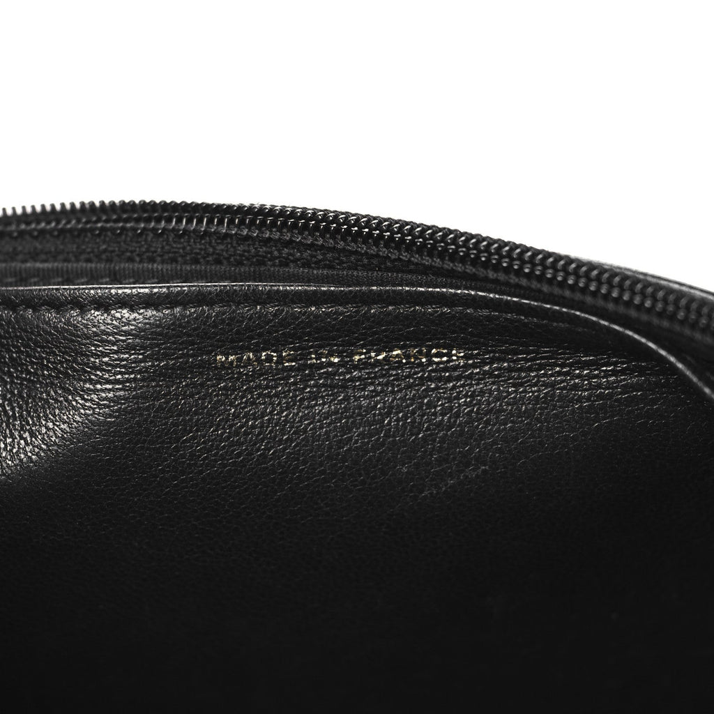 Chanel Lambskin Chevron Boy Wallet On Chain WOC Black