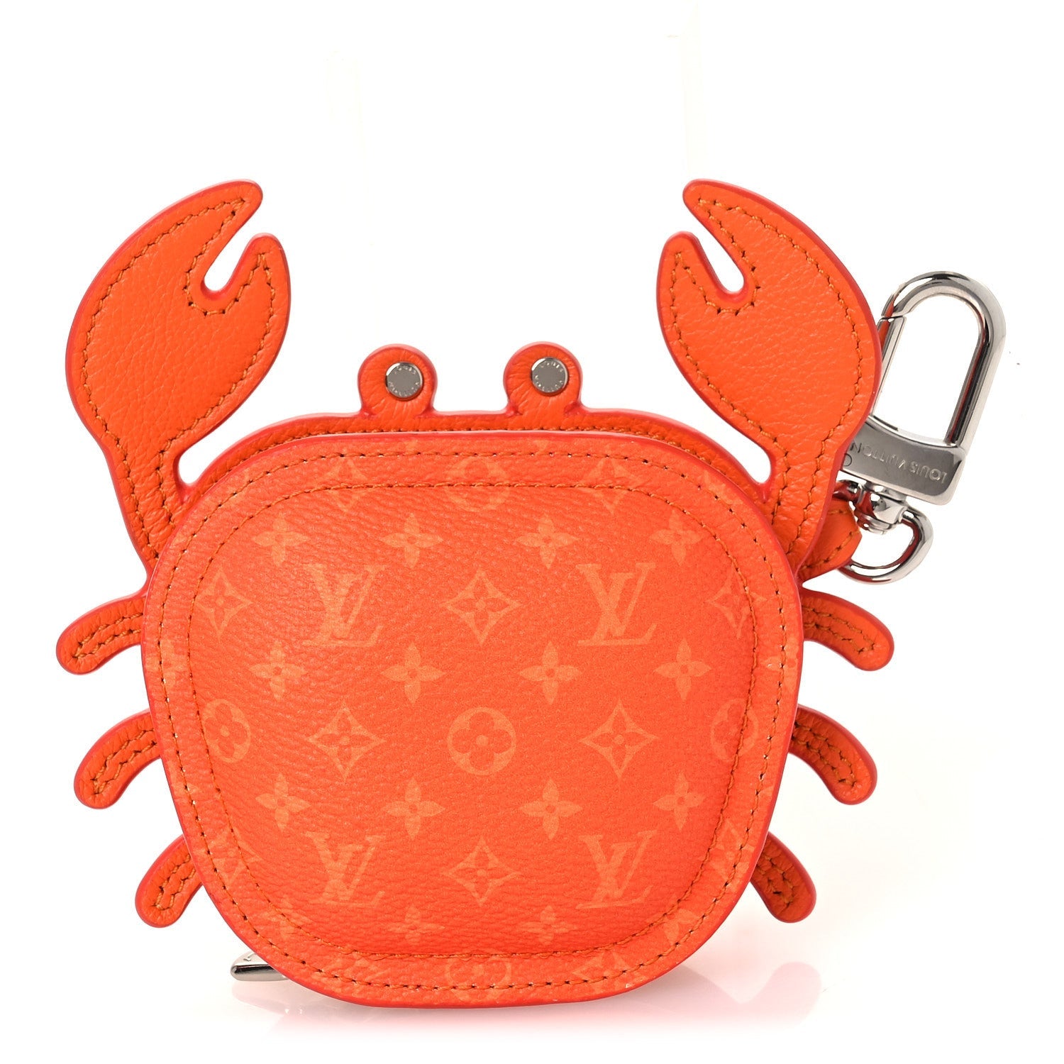 Louis Vuitton Monogram Crab Bag Charm Orange