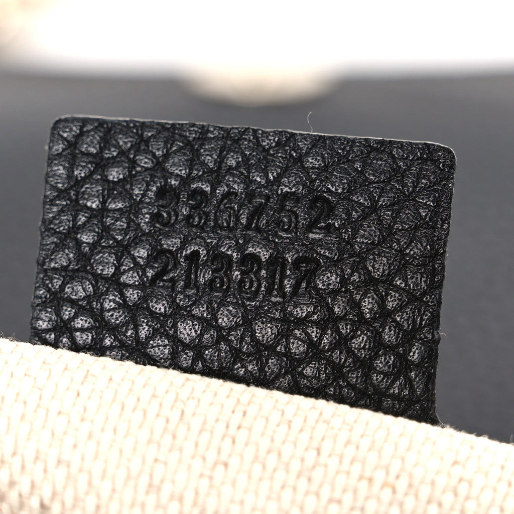 Gucci Pebbled Calfskin Medium Soho Flap Crossbody Black