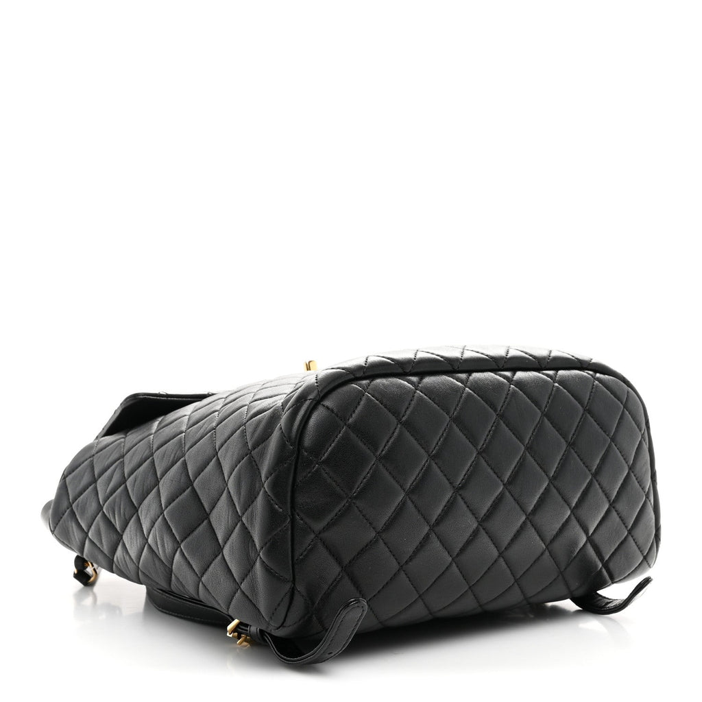 Chanel Lambskin Quilted Large Urban Spirit Backpack Black