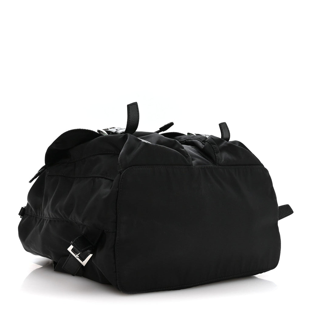 Prada Re-Nylon Vela Saffiano Medium Backpack Black