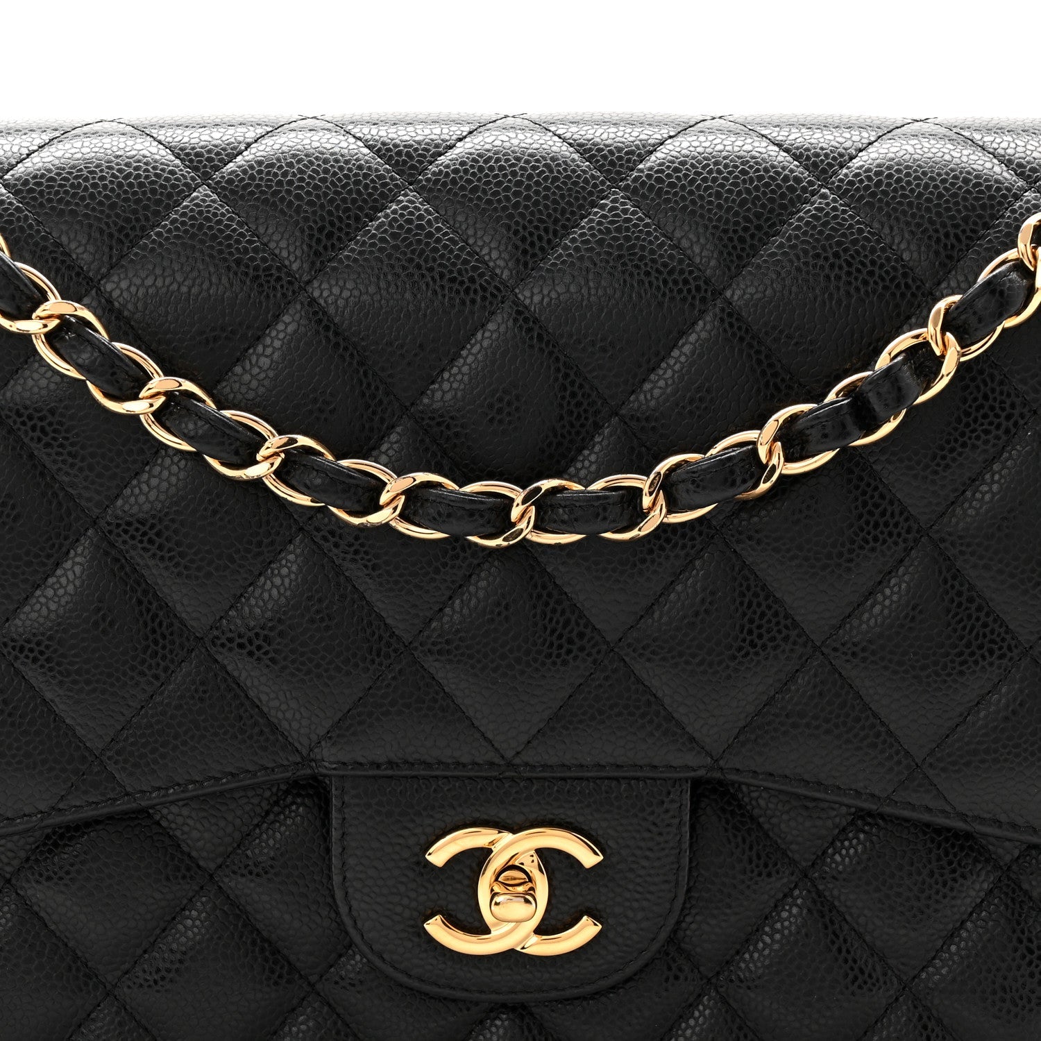 Chanel Caviar Quilted Jumbo Double Flap Black