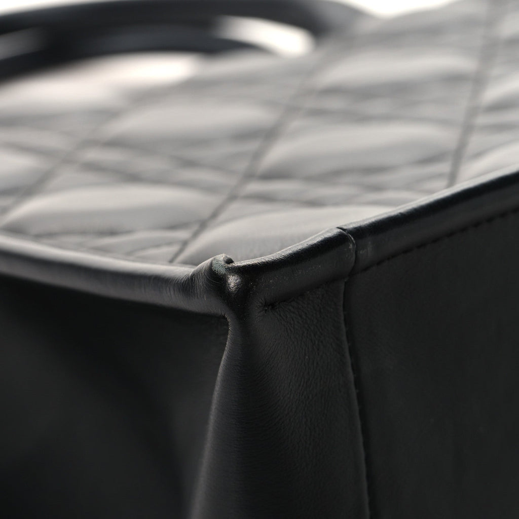 Christian Dior Calfskin Macro Cannage Medium Book Tote Black
