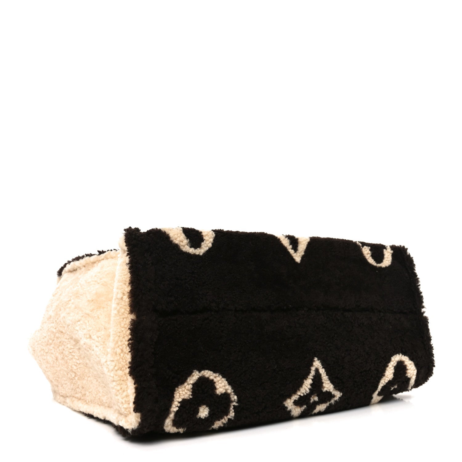 Louis Vuitton Shearling Monogram Giant Teddy Onthego GM Black White