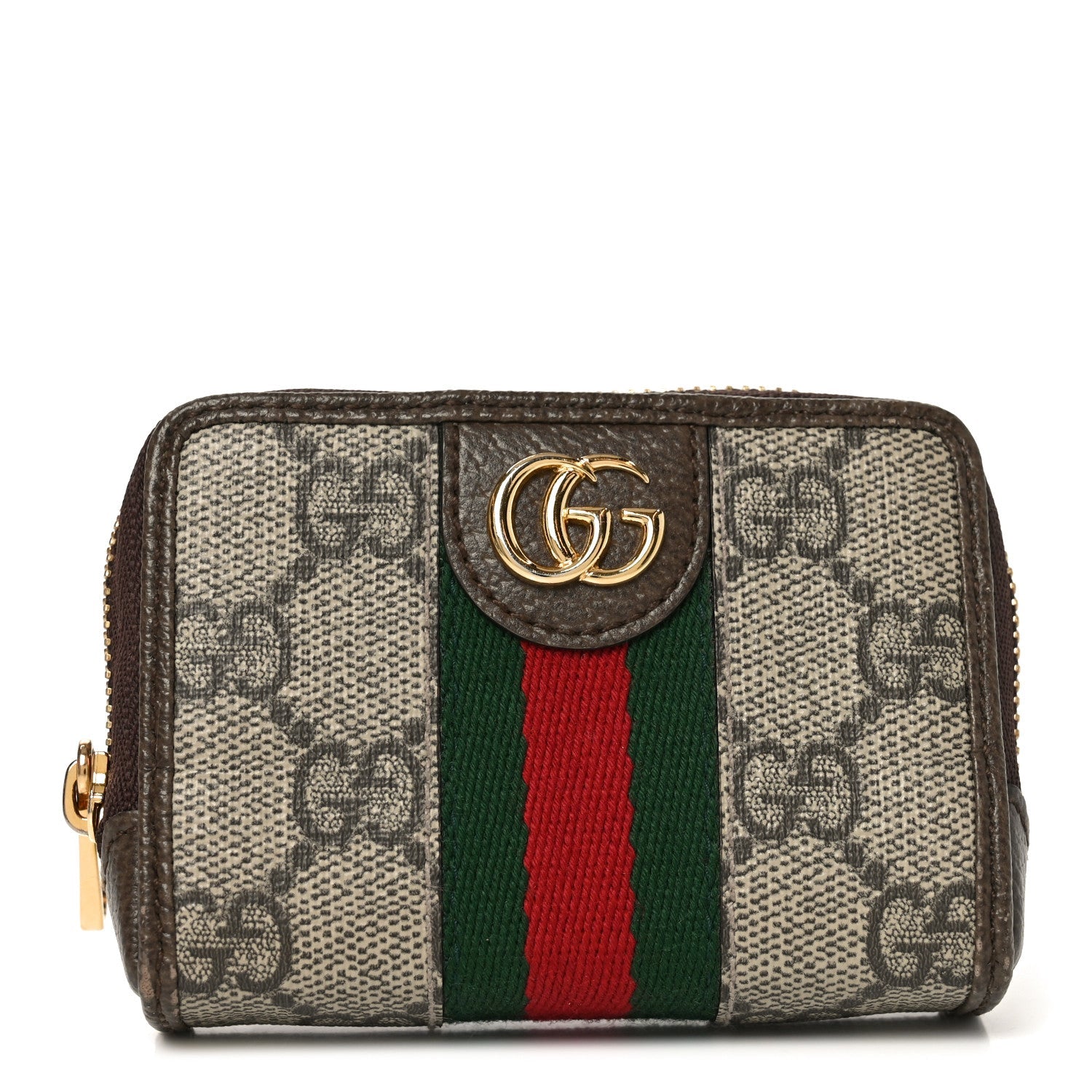 Gucci GG Supreme Monogram Web Ophidia Playing Card Case Beige New Acero