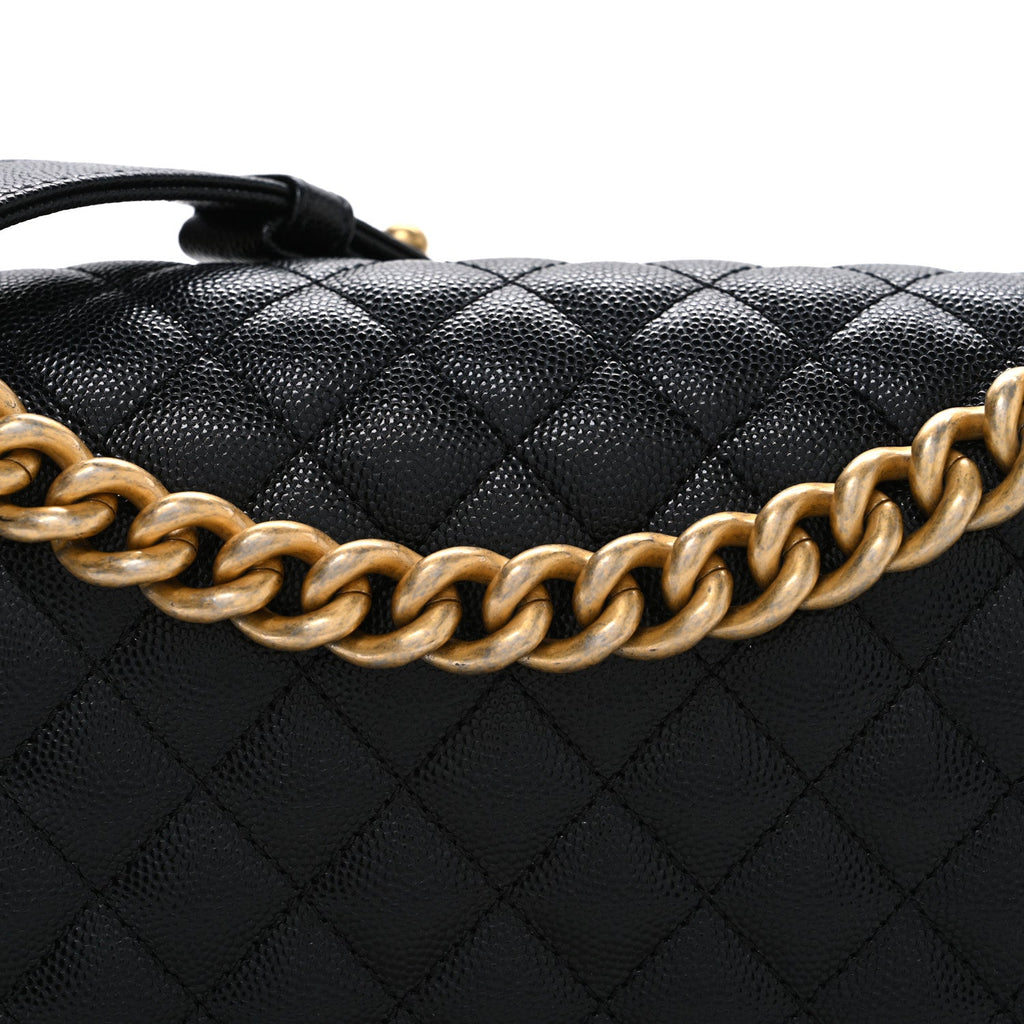 Chanel Caviar Quilted Medium Boy Flap Black