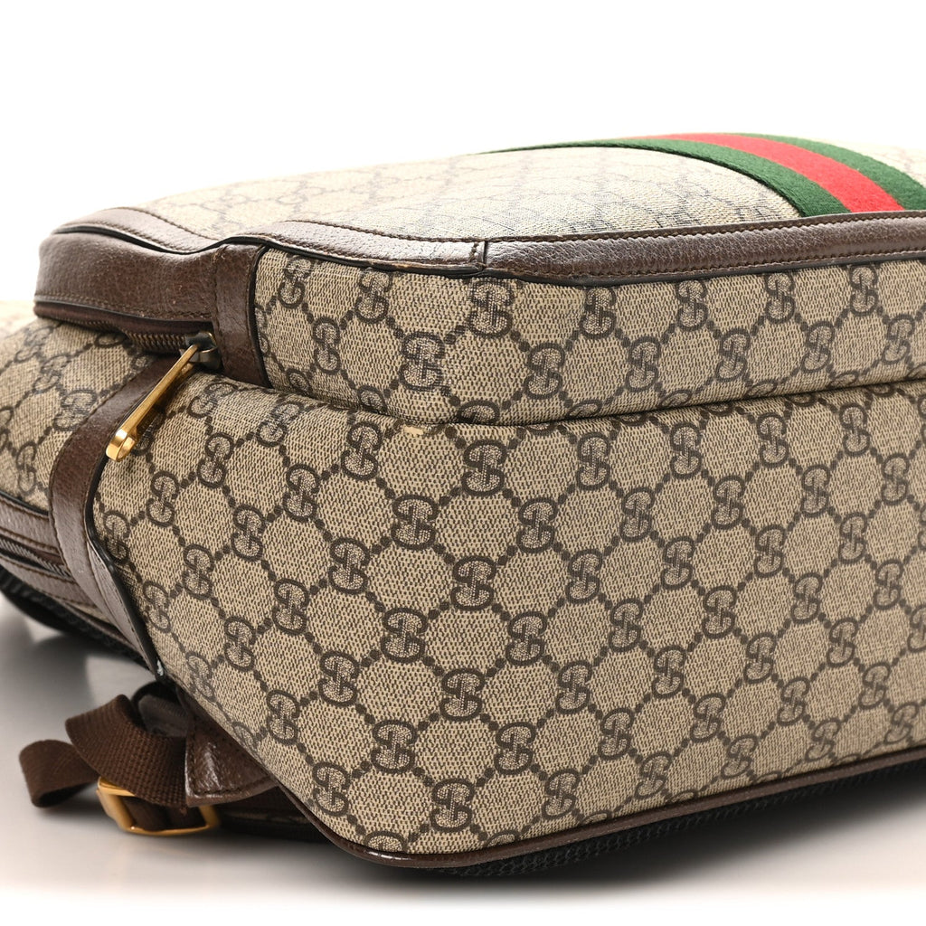 Gucci GG Supreme Monogram Medium Ophidia Day Backpack Brown