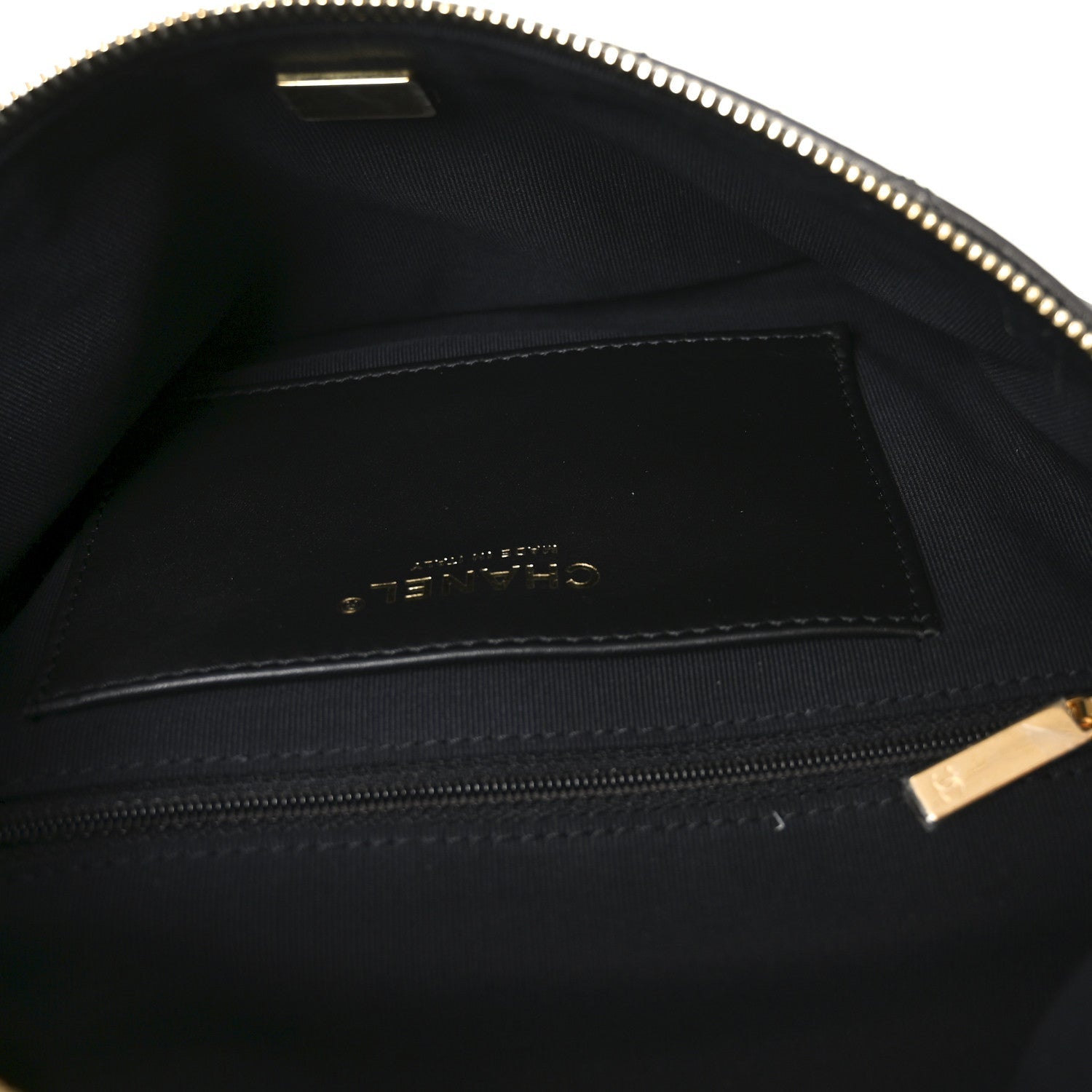Chanel Metallic Calfskin Pearl Quilted CC Belt Bag Ruthenium