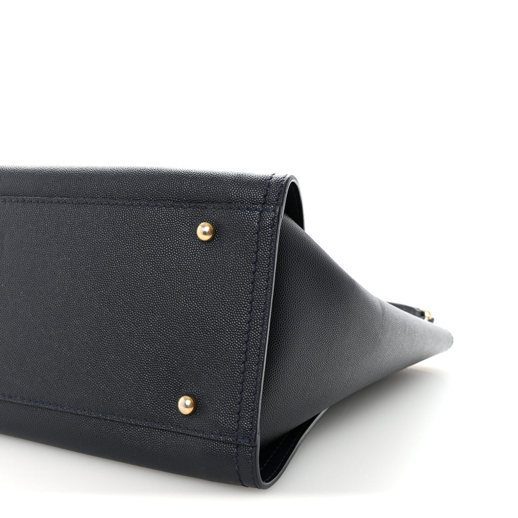 Chanel Caviar Small Studded Deauville Tote Navy