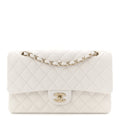 Chanel Caviar Quilted Medium Double Flap White