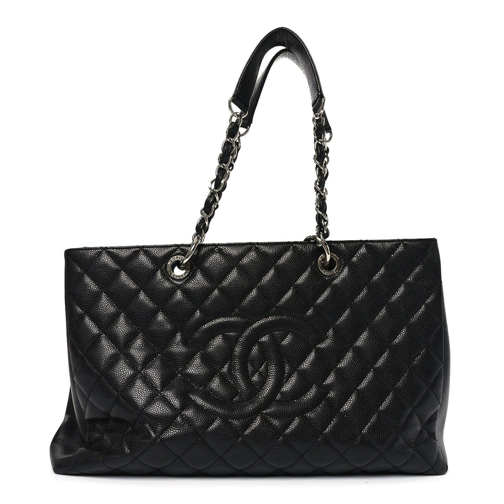 Chanel Caviar Quilted XL Grand Shopping Tote GST Black