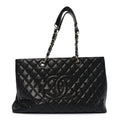 Chanel Caviar Quilted XL Grand Shopping Tote GST Black