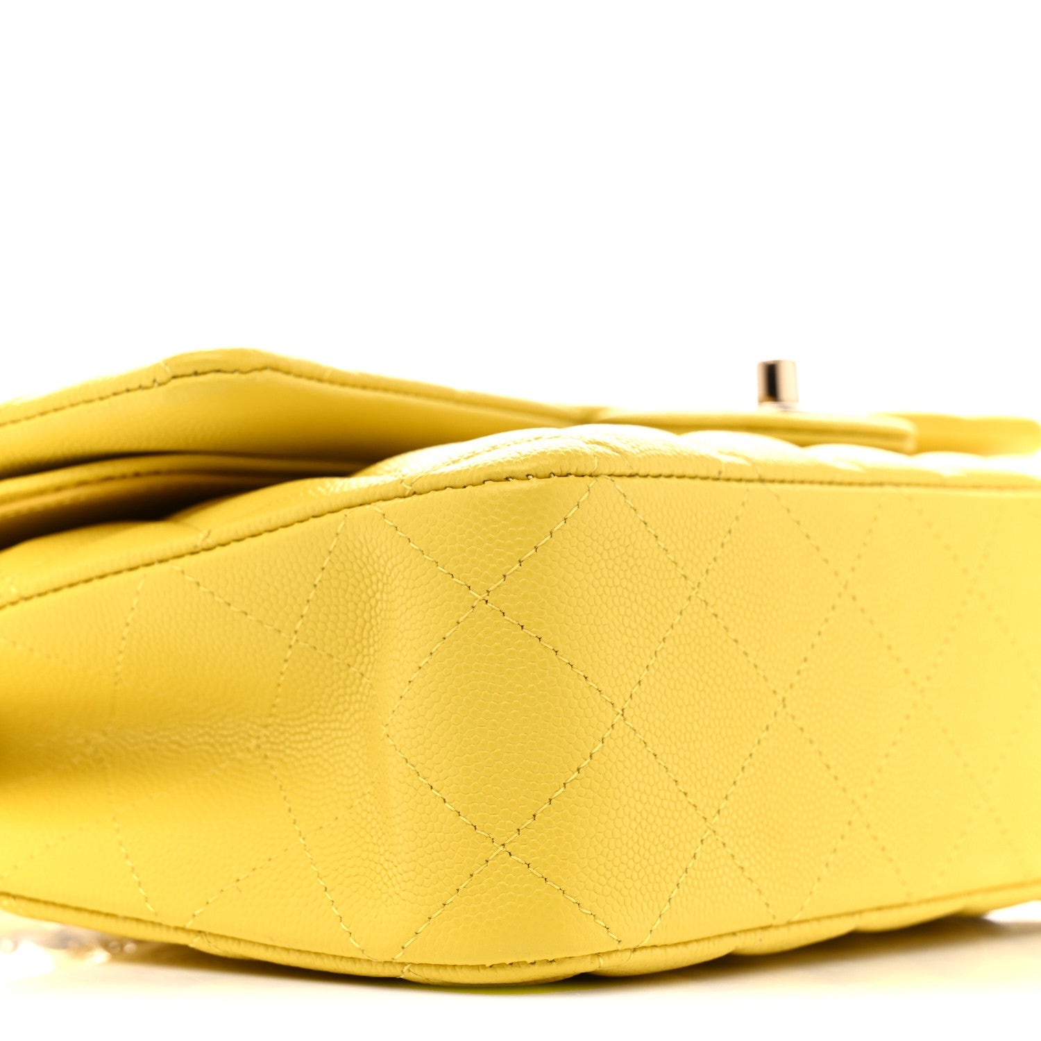Chanel Caviar Quilted Medium Double Flap Yellow