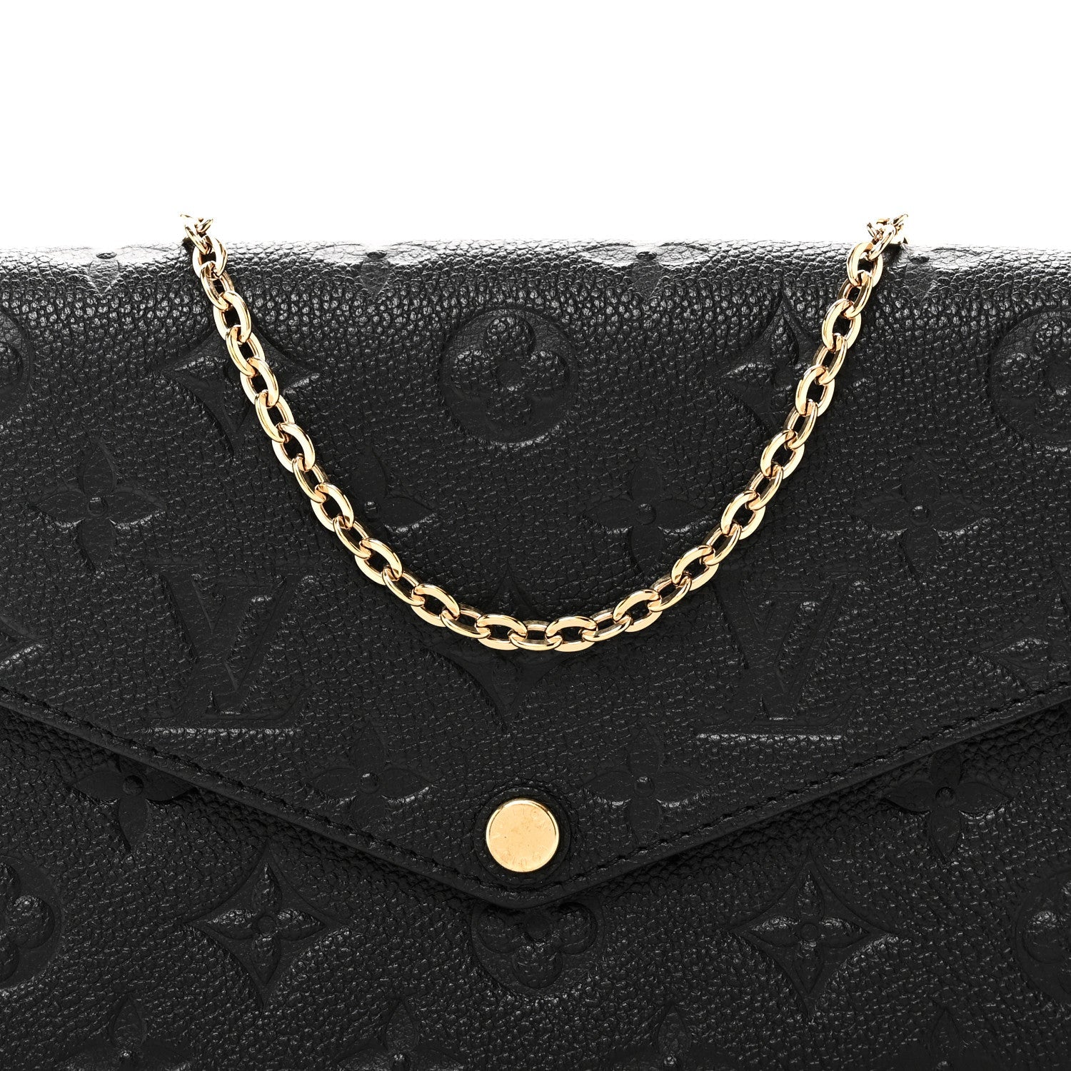 Louis Vuitton Empreinte Pochette Felicie Chain Wallet Black