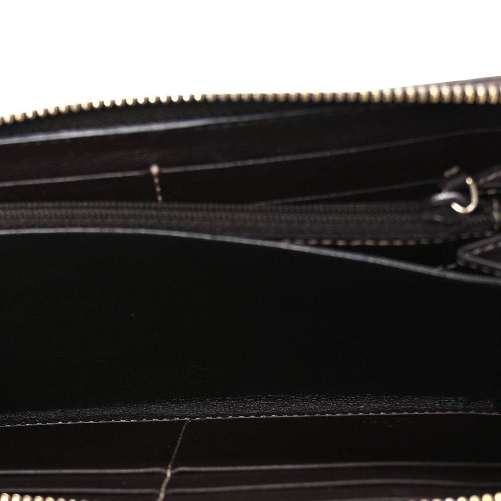 Gucci Monogram Mayfair Zip Around Wallet Dark Brown