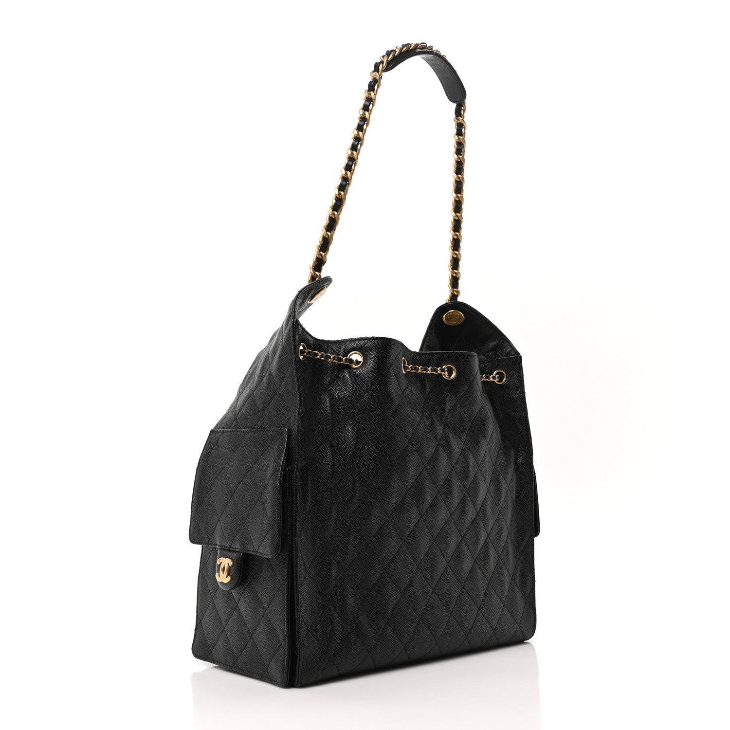 Chanel Caviar Quilted Medium Chanel 25 Handbag Black