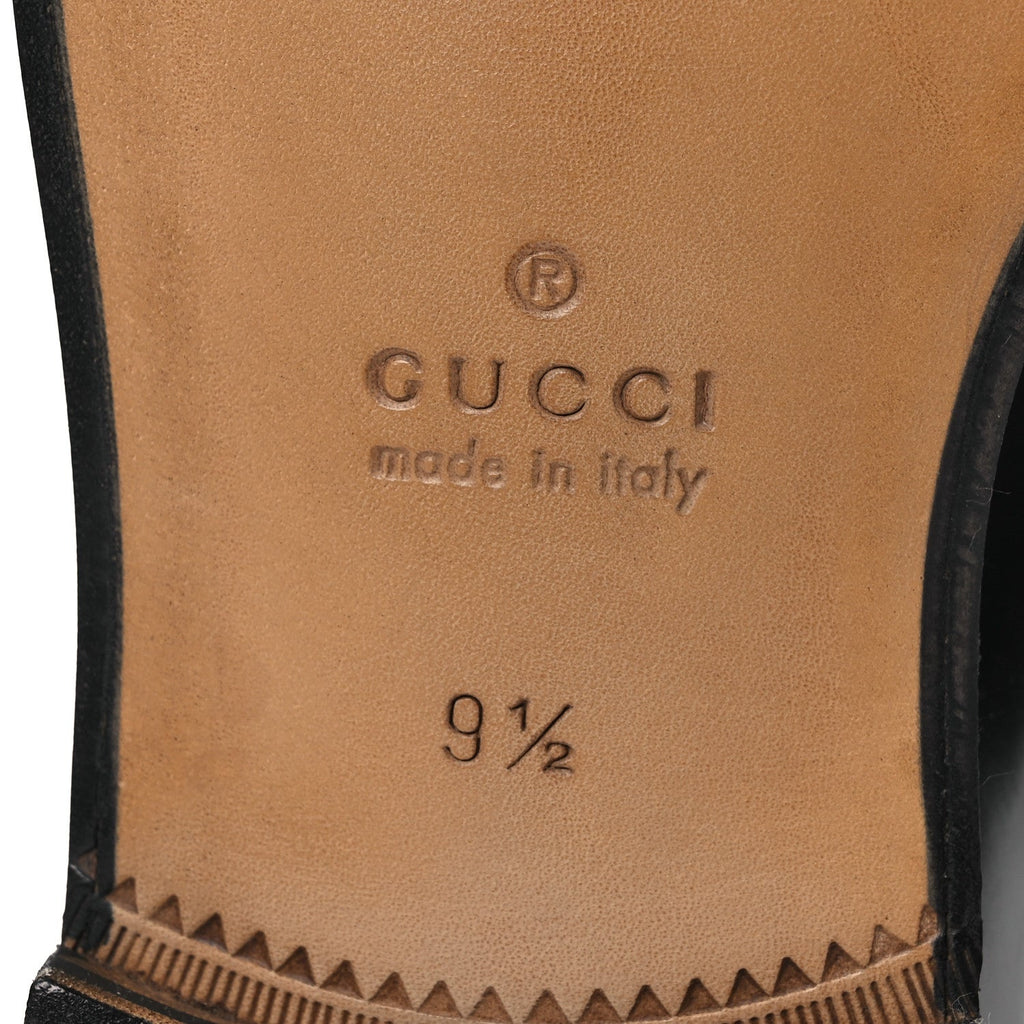 Gucci Millennial Ribot Mens Horsebit Loafers 9.5 Black