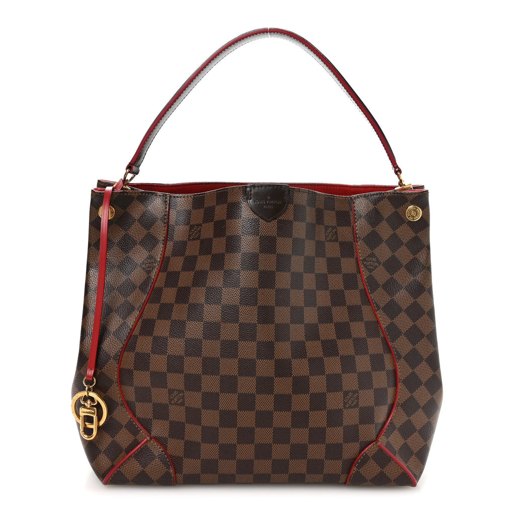 Louis Vuitton Damier Ebene Caissa Hobo Cherry