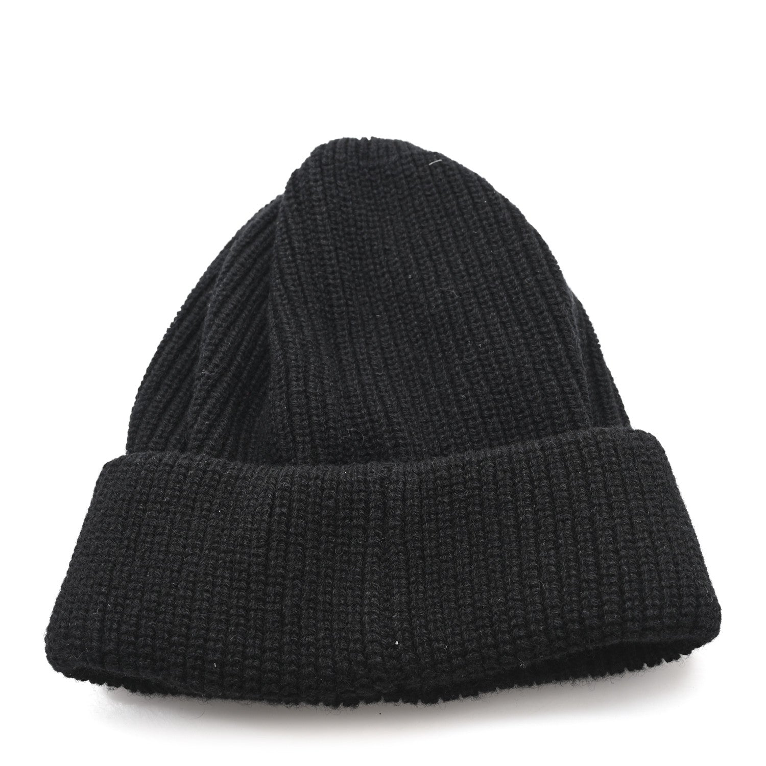 Cashmere Logo Beanie Hat Black White