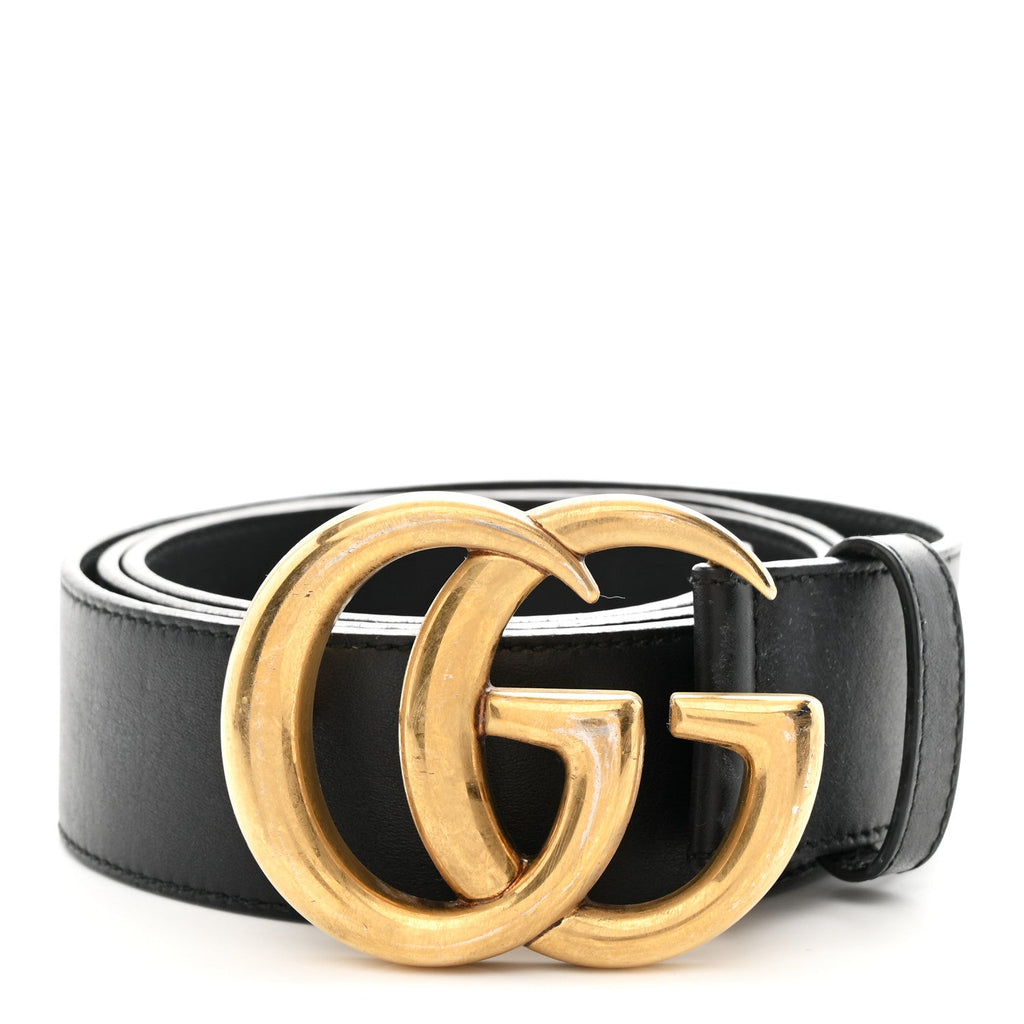 Gucci Calfskin Double G 40mm Belt 95 38 Black