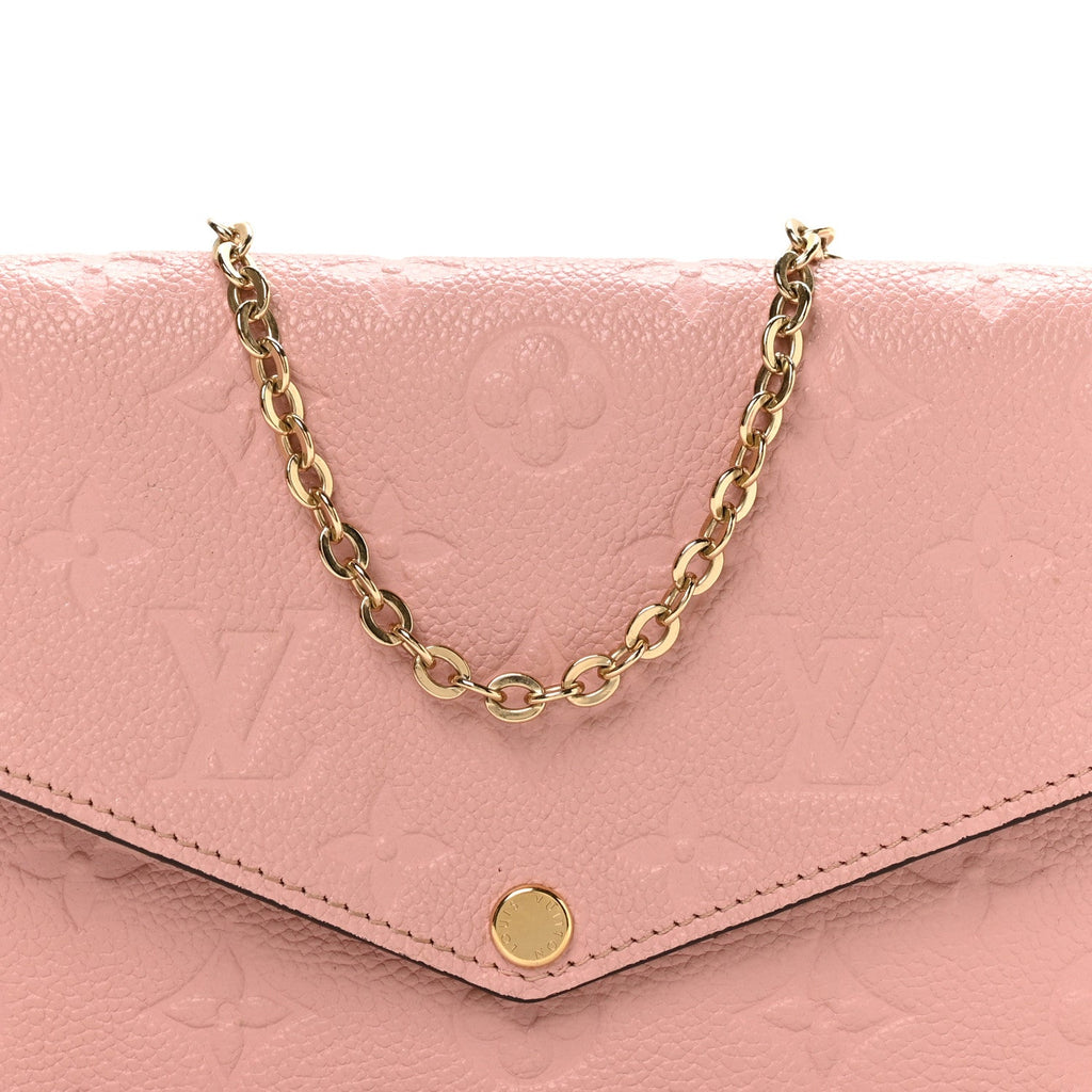 Louis Vuitton Empreinte Pochette Felicie Chain Wallet Rose Poudre