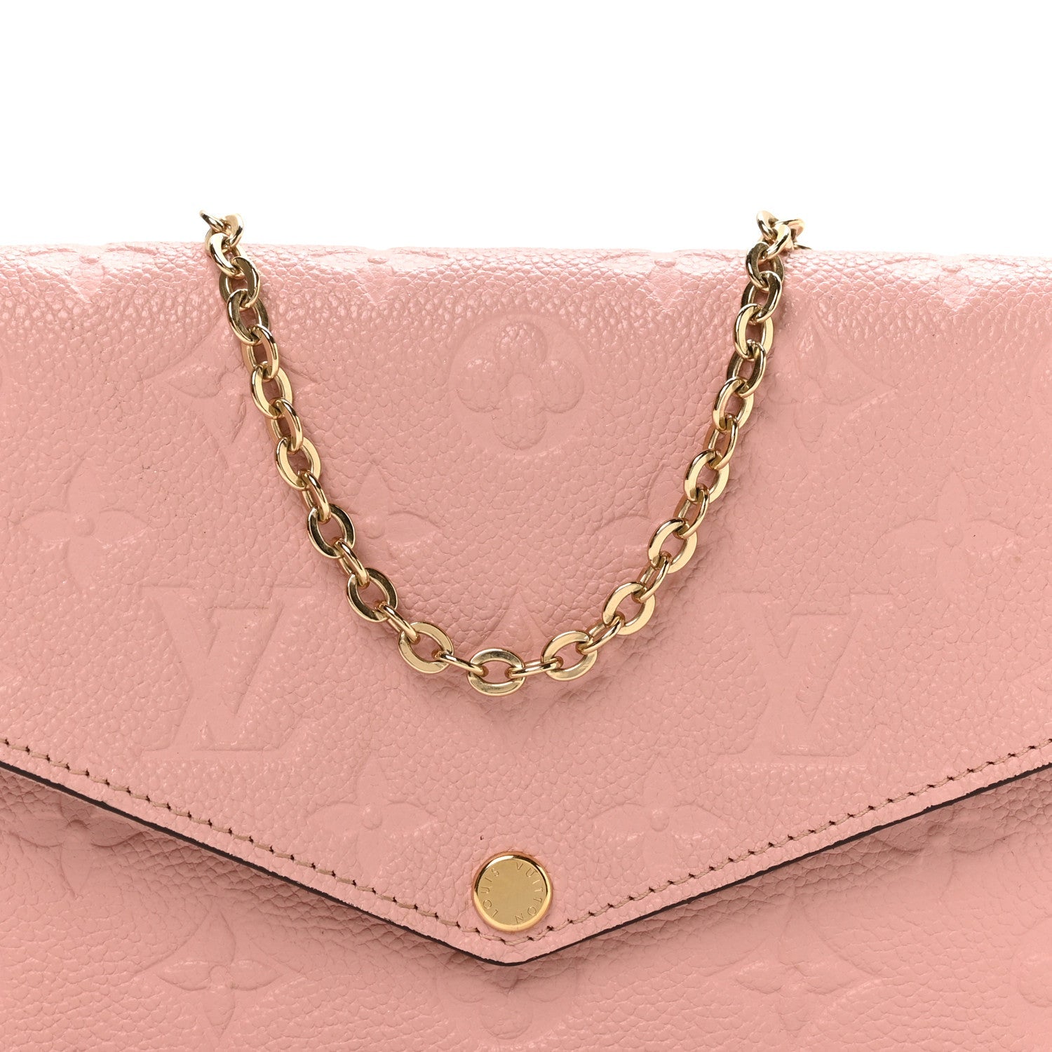 Louis Vuitton Empreinte Pochette Felicie Chain Wallet Rose Poudre