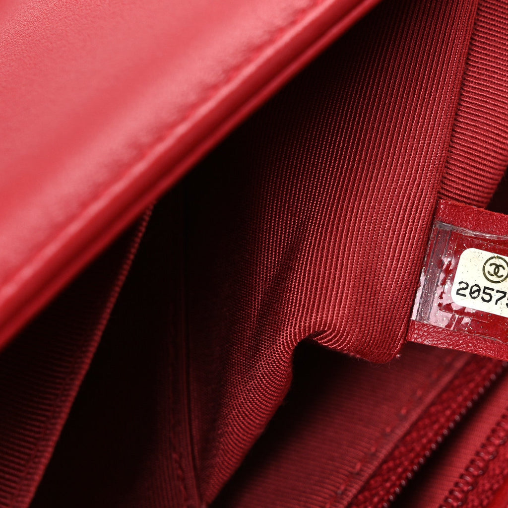 Chanel Lambskin Quilted New Medium Boy Flap Red