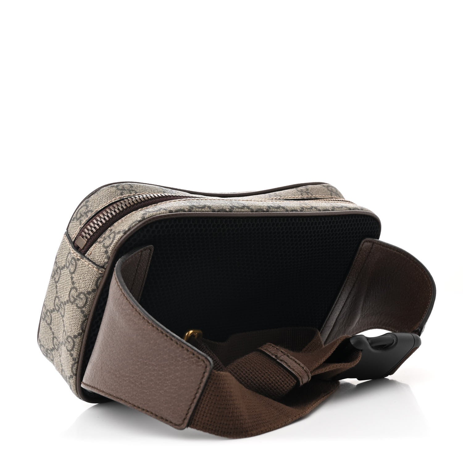 Gucci Soft GG Supreme Monogram Medium Ophidia Belt Bag Dark Brown