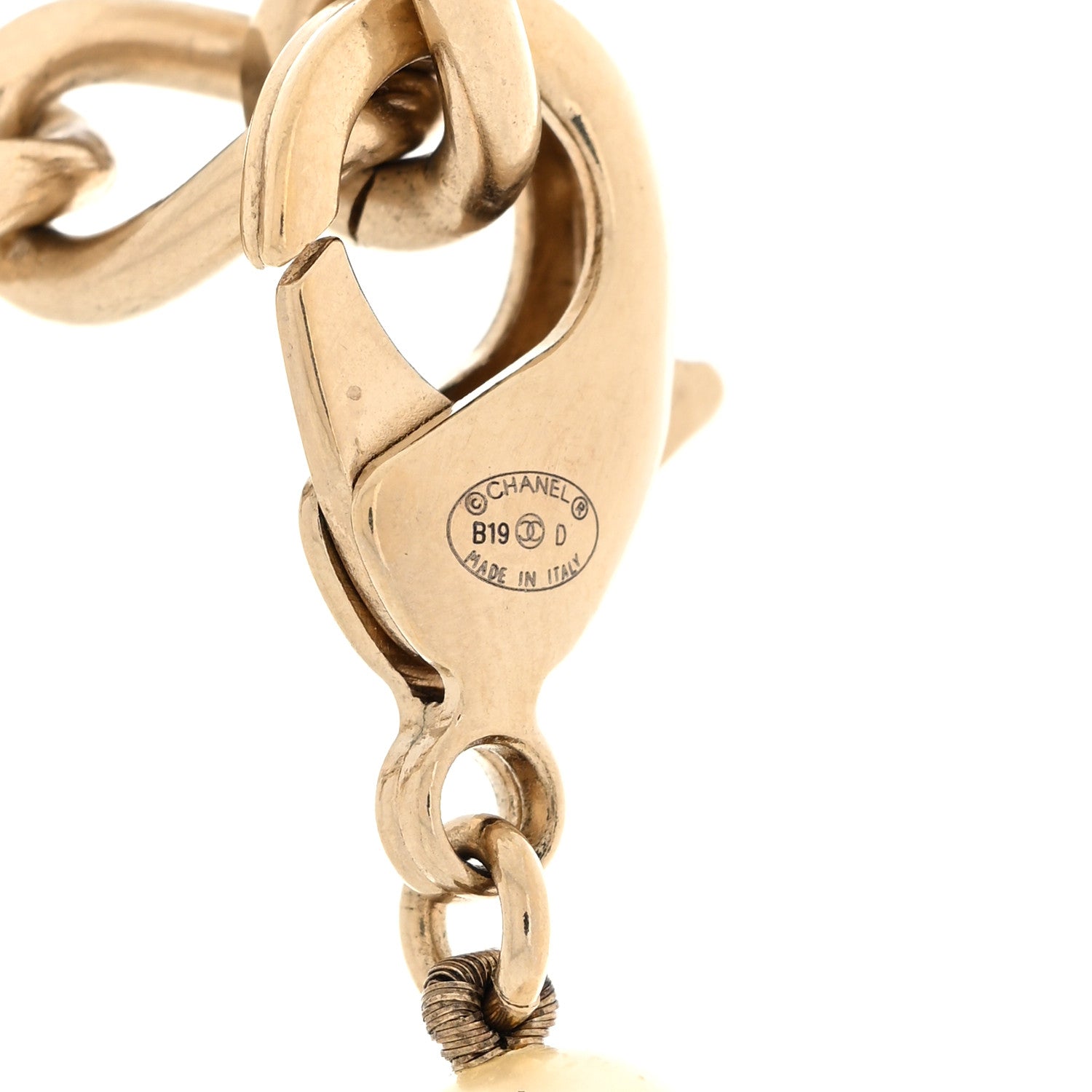 Chanel x Pharrell Williams Pearl Crystal CC Necklace Gold White
