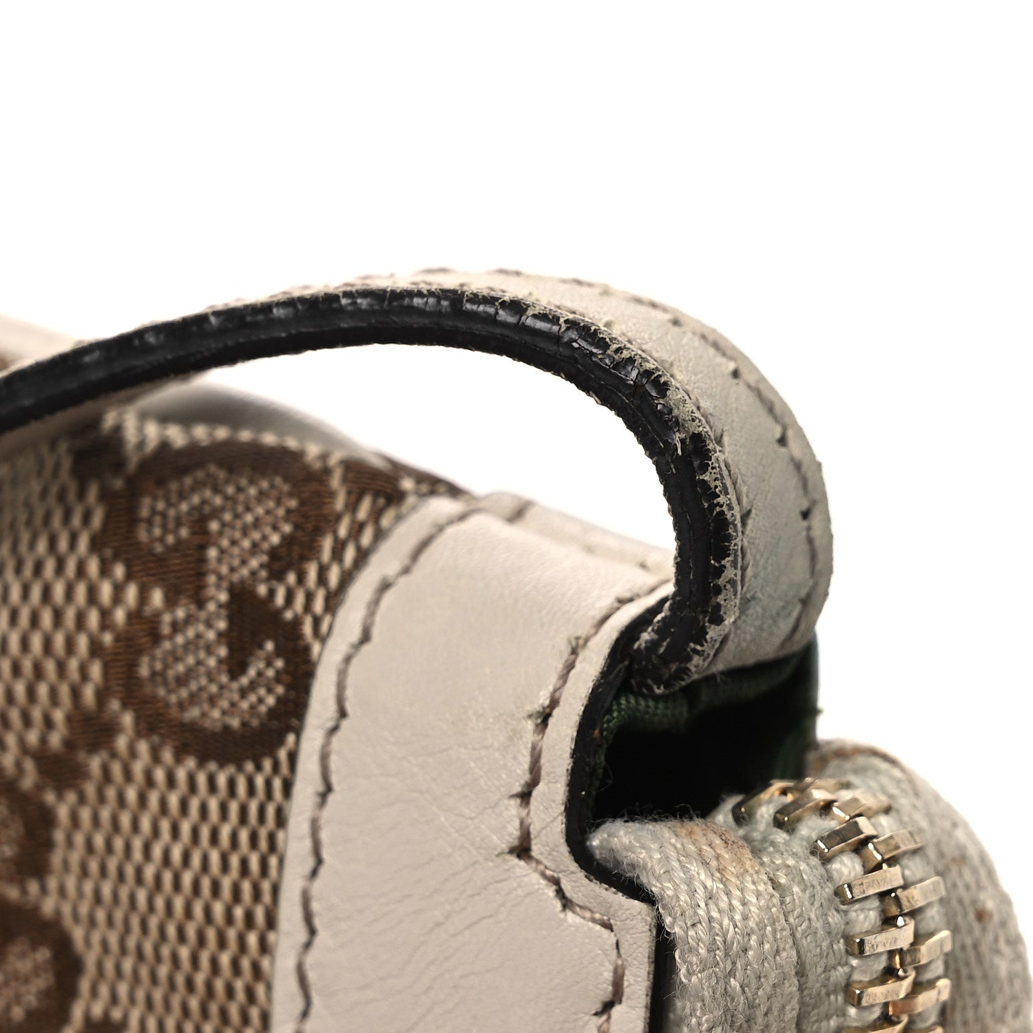 Gucci Monogram GG Heart Charm Crossbody Pochette White