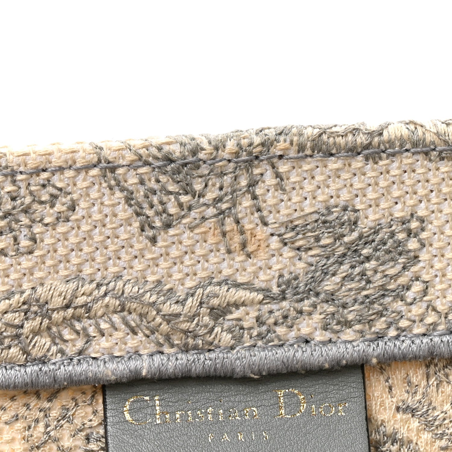 Christian Dior Canvas Embroidered Medium Dioriviera Toile De Jouy Book Tote Gray