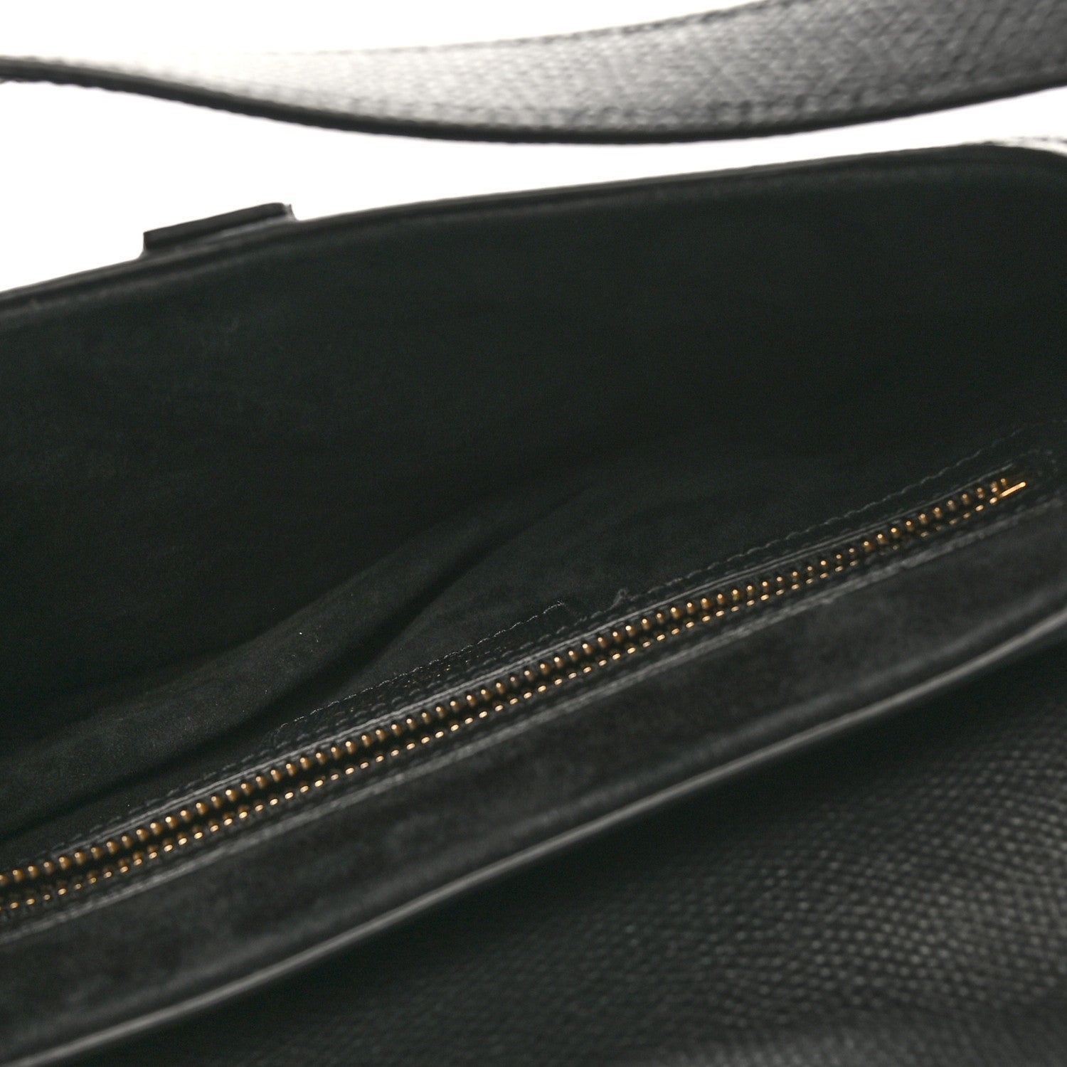 Christian Dior Grained Calfskin Saddle Bag Black