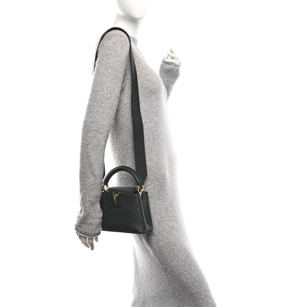 Louis Vuitton Taurillon Mini Capucines Black