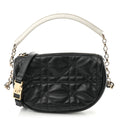 Christian Dior Lambskin Cannage Small Dior Vibe Hobo Bag Black