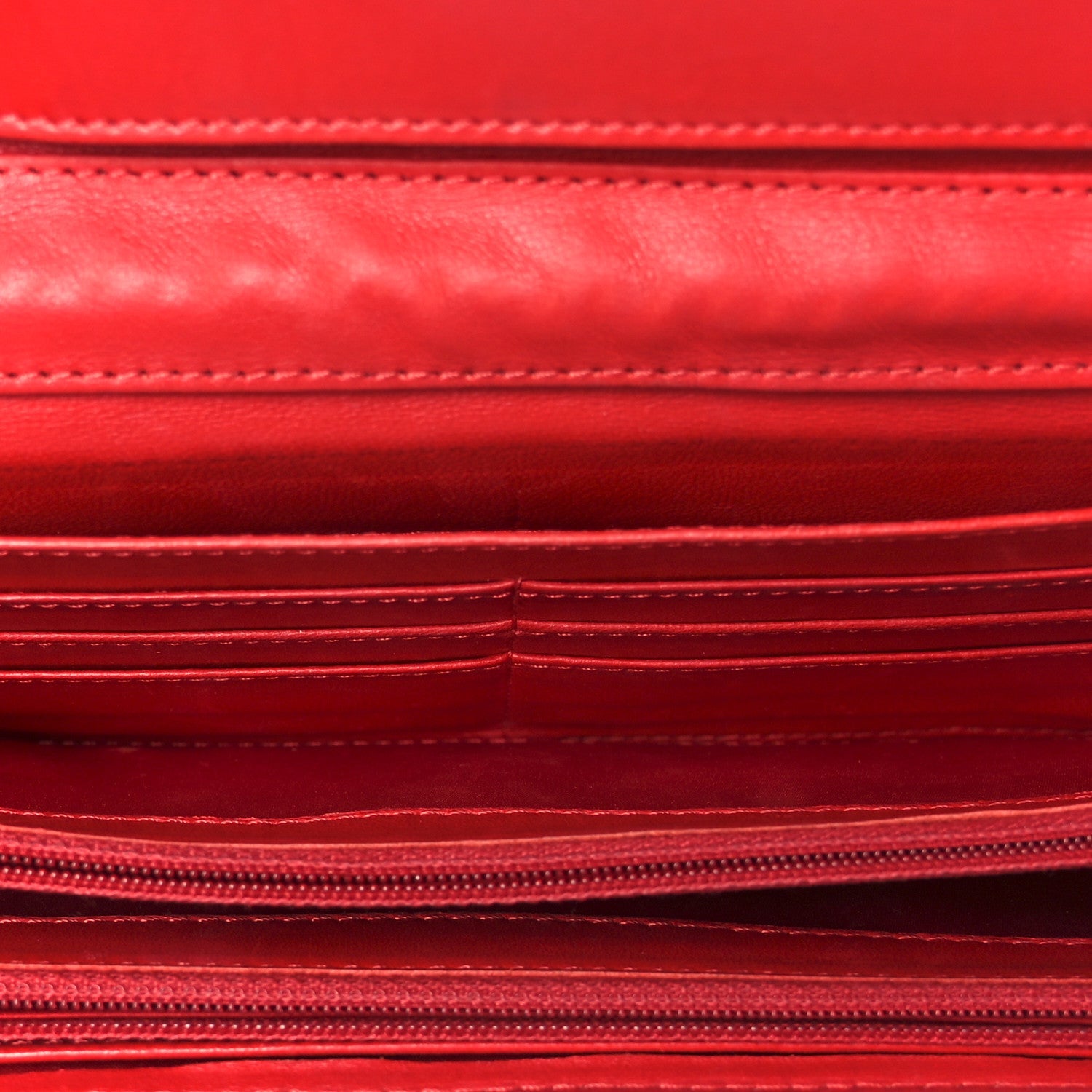 Chanel Lambskin Quilted Chain Clutch Flap Red