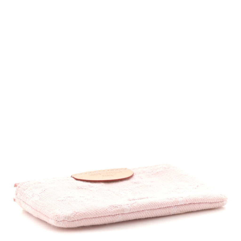 Louis Vuitton Monogram Denim Key Pouch Washed Pink
