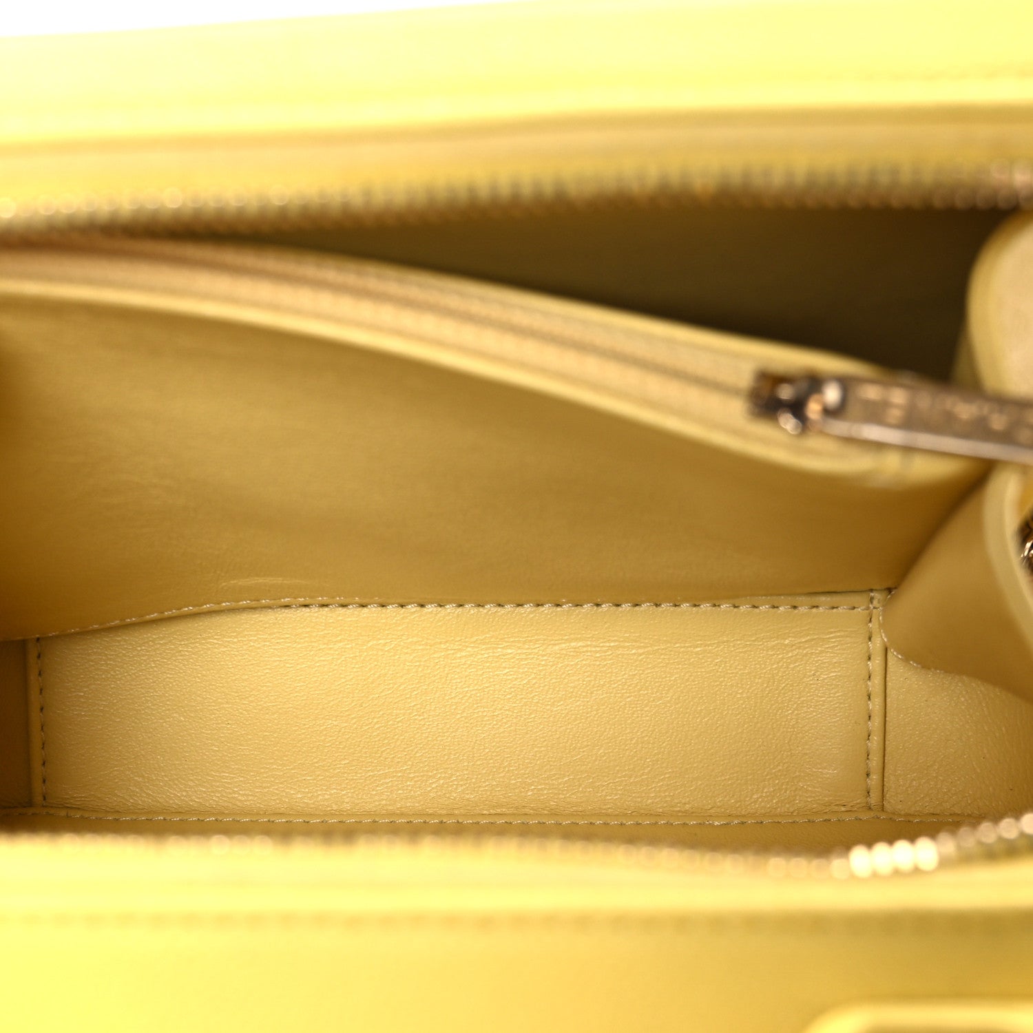 Chanel Caviar Quilted Medium CC Filigree Vanity Case Yellow