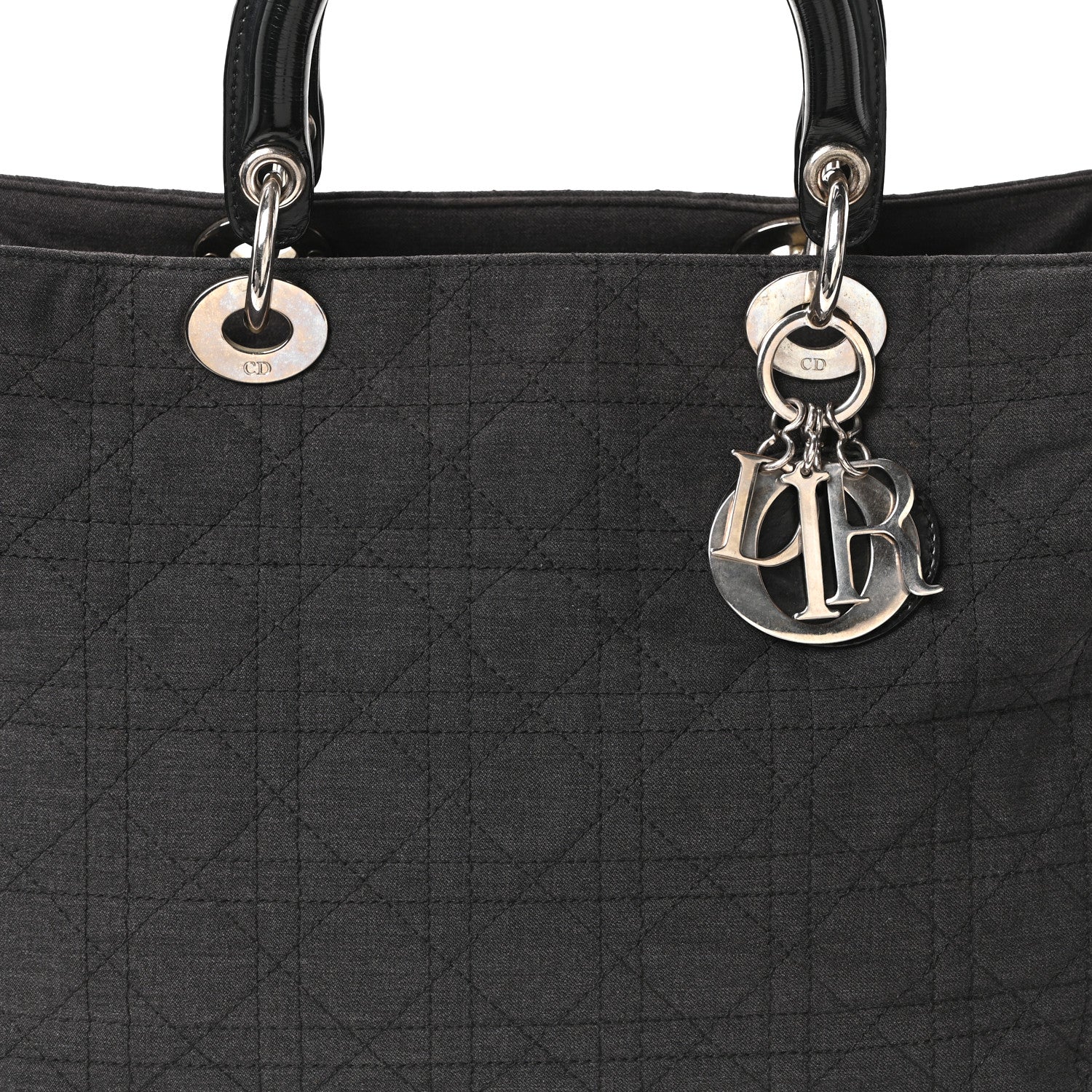 Christian Dior Nylon Cannage Large Lady Dior