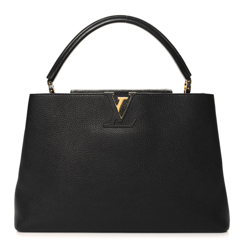 Louis Vuitton Taurillon Capucines GM  Black Fuchsia