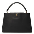 Louis Vuitton Taurillon Capucines GM  Black Fuchsia