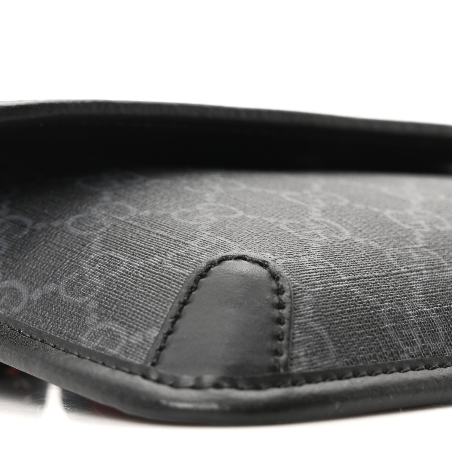 Gucci GG Supreme Monogram Web Slim Belt Bag Black Grey