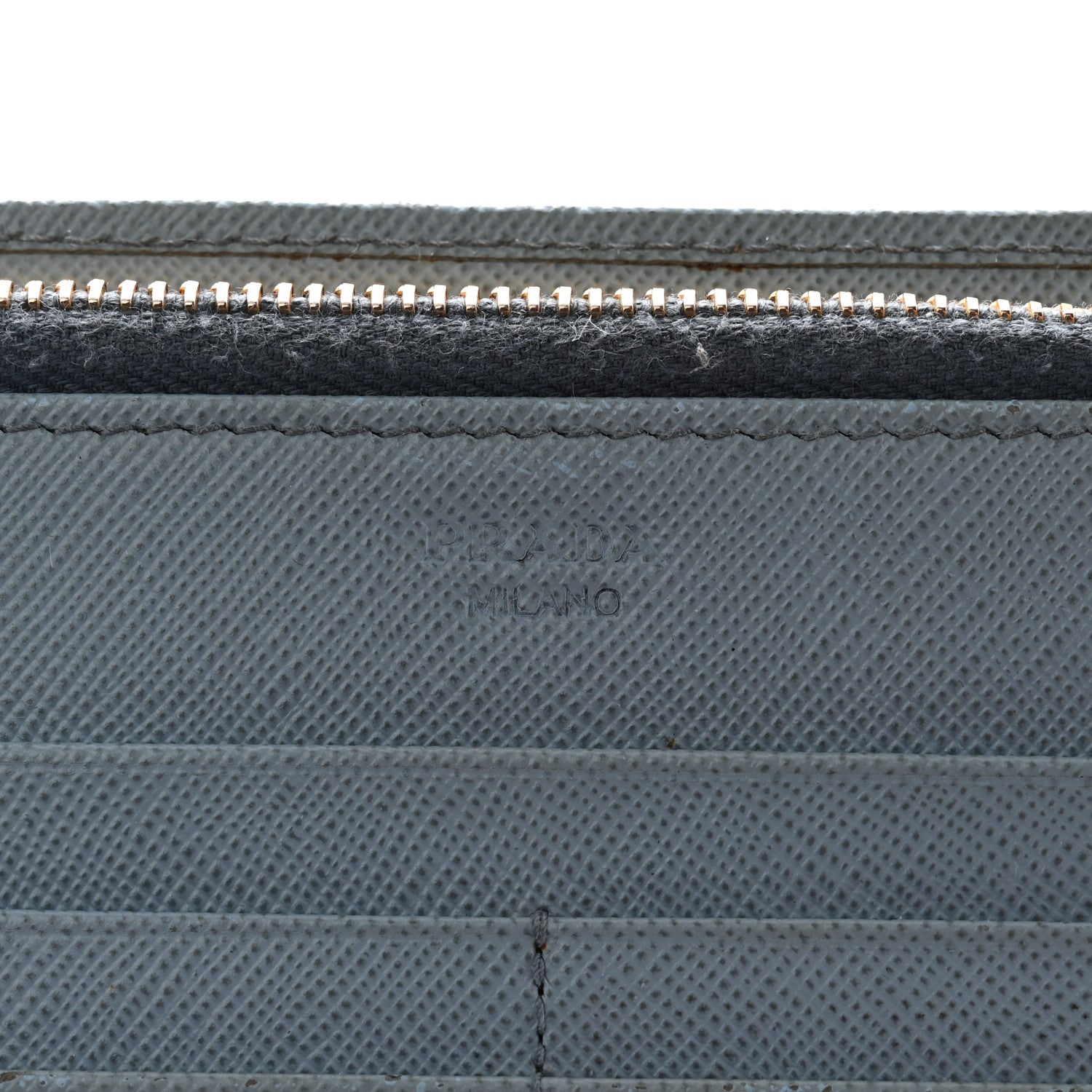 Prada Saffiano Metal Continental Wallet Astrale