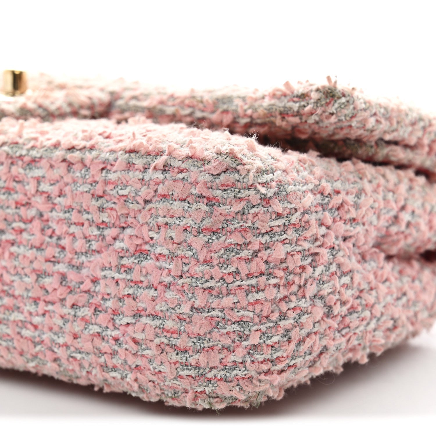Chanel Tweed Medium Double Flap Pink
